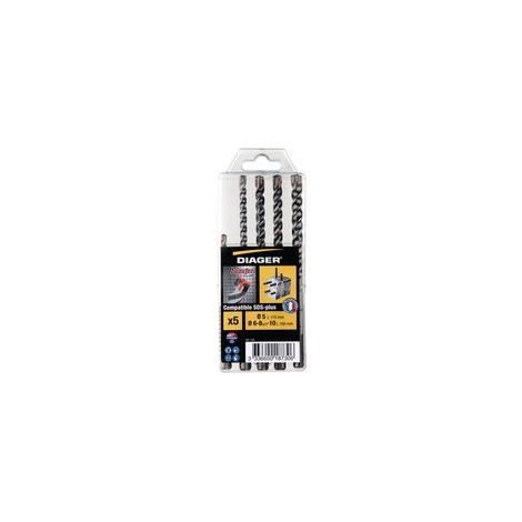 Coffrets de 5 forets béton DIAGER SDS-plus Booster-plus - 110C (1/6)