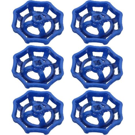 6 Pièces Volant De Vanne En Acier Moulé Bleu (1/5)