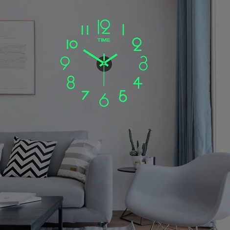 Horloges murales lumineuses 20-40 cm à monter soi-même, horloge numérique lumineuse en acrylique, horloge murale pour salon et chambre (1/5)
