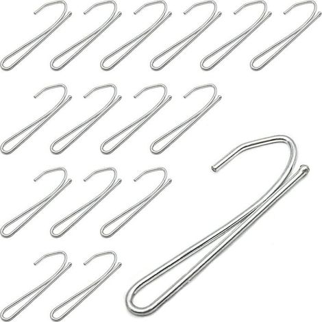 Crochets métalliques en Zinc pour rideaux à plis pincés, rideaux de porte, rideaux de fenêtre et rideaux de douche (1/5)