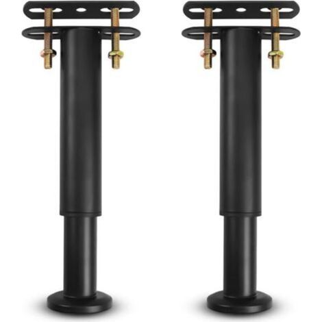 ALLIANDISCadre de lit, pieds en métal réglables, durable, adapté aux lattes universelles, armoires, canapés, 18-33 cm, 2 pièces