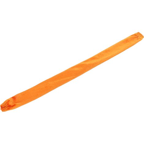 Staubdichte Flanell-Kettenhülle, 60 cm lang und 5 cm breit, mit Reißverschluss, orange. (1/5)