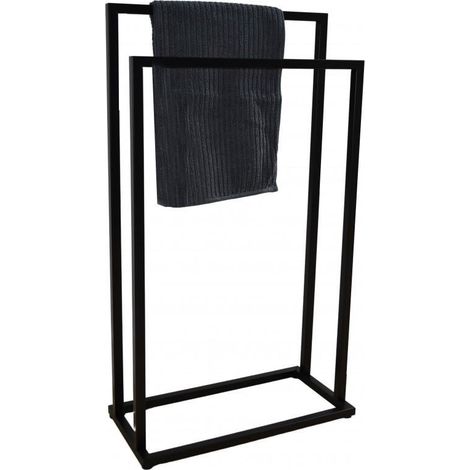 Handtuchhalter - stehend - 45x21,5x84,5 cm - mattschwarz (1/5)