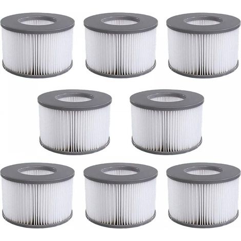 Lot de 8 cartouches filtrantes de rechange pour spa gonflable Mspa-AquaForge (1/4)