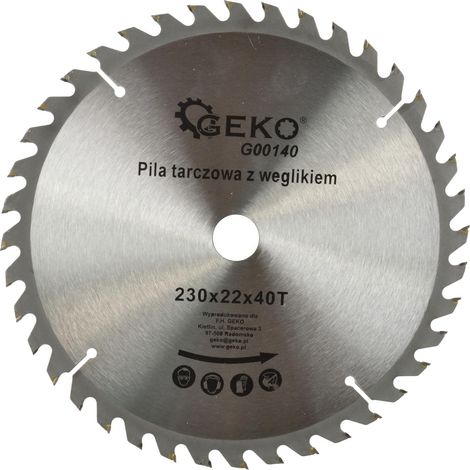Lame de scie circulaire TCT pour bois Ø230x22 40 dents (1/3)