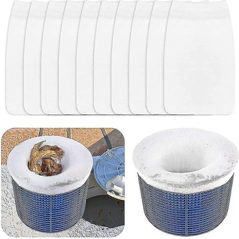 Épuisette de piscine, ensemble de 5 sacs d'écumage pour filtres de piscine (1/5)