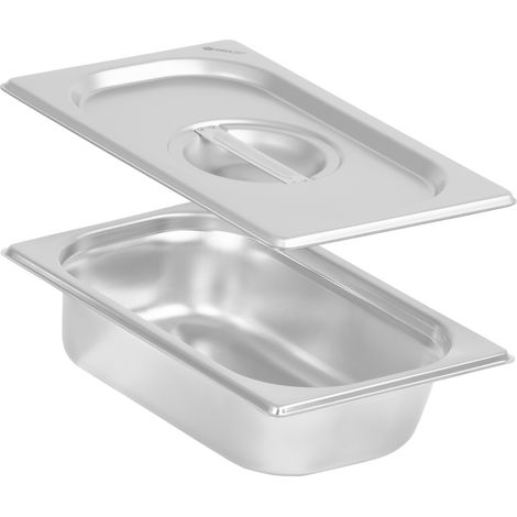 Mahlzeit Bac GN 1/4 avec couvercle Hauteur 65 mm Différentes tailles disponibles, bac gastronome