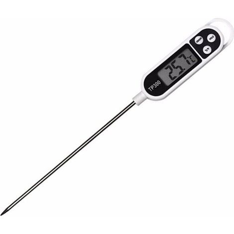 Thermomètre Culinaire Numérique avec Sonde Longue pour Aliments – Affichage LCD Grand Écran – Mesure Précise en 5 Secondes (1/5)