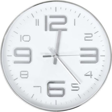 Horloge murale 30 cm Argenté DEC022263