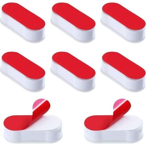 Tampons abattant WC 8 pièces – Patins pare-chocs en plastique ABS et TPE – Installation facile pour maintien optimal – Pour maisons et hôtels (1/5)