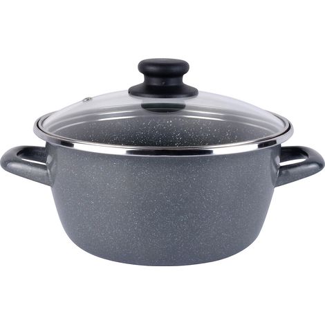 MAGEFESA cacerola gransasso tapa vidrio 24 cm , Cacerola gransasso tapa vidrio 24cmMarca MagefesaCacerola gransasso Ø24cm con tapa de vidrioFabricado en acero esmaltado (1/5)
