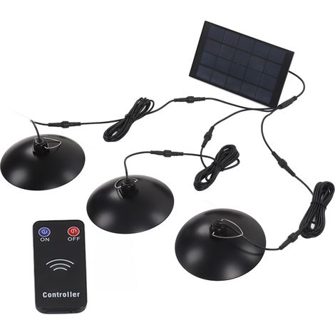 Lampe solaire LED haute luminosité IP65 étanche avec télécommande infrarouge pour cour extérieure (1/5)