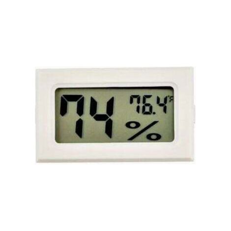 Mini thermomètre et hygromètre numérique précis blanc pour la surveillance de la température et de l'humidité intérieures - Affichage Fahrenheit (℉) (1/5)