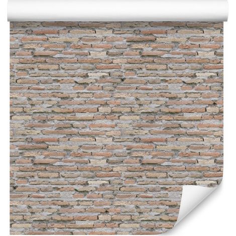 Carta da parati 3D effetto muro di mattoni antichi per soggiorno e camera da letto, 50x1000 cm (1/5)