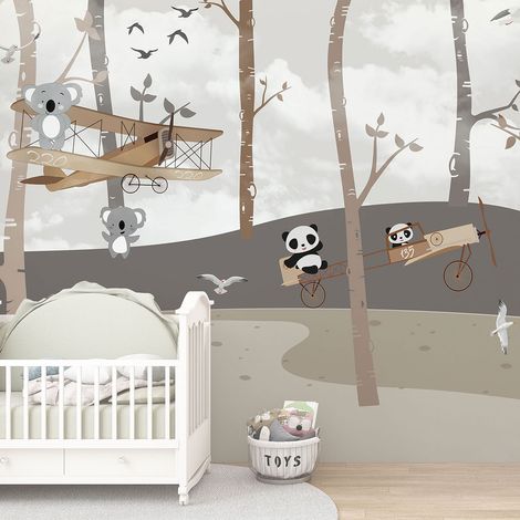 Papier peint panoramique Enfants - Forêt - 195 cm x 130 cm (1/4)