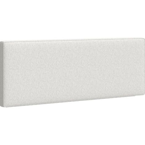 Tête de lit rembourrée murale en tissu crème, 160 x 10 x 60 cm (1/5)