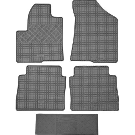 RIGUM 901221 Fußmatten + 900101 Abdeckung - Hyundai Santa Fe II SUV von 2006-2010 AV Füße vorne und hinten - INSTALLATION