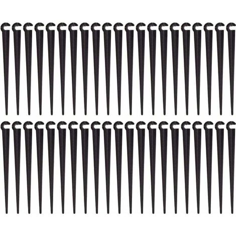 Piquets de Support de Tuyau d'irrigation Support Piquet de Tube Irrigation Goutte à Goutte Plastique Outil de Jardinage.Paquet de 100（Taille d'ouverture 1/4 pouce） (1/5)