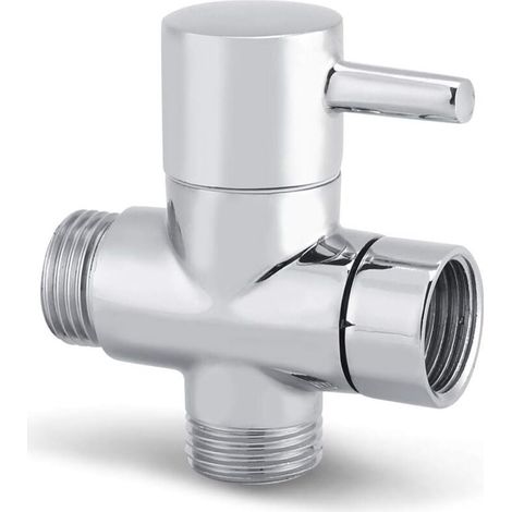 Vanne d'inverseur de bras de douche de 3 manières de G1 / 2 pouces, pièce de rechange universelle de système de douche de salle de bains (1/4)