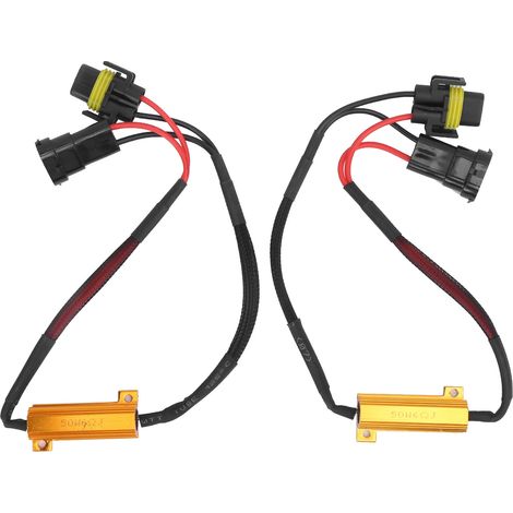 Décodeur de phare antibrouillard LED H11, 50W, 12V, résistance de charge, phare de voiture, Anti-scintillement, 2 pièces. (1/5)