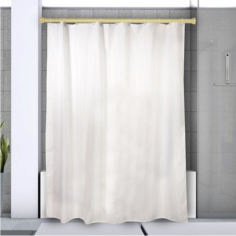 Barra para cortina de ducha o bañera extensible sin taladrar en Aluminio KRETA 125-220cm Oro Spirella