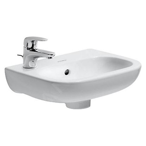 Duravit D-Code - Lave-mains 360x270 mm, avec 1 trou à gauche, blanc alpin 07053600092 (1/3)