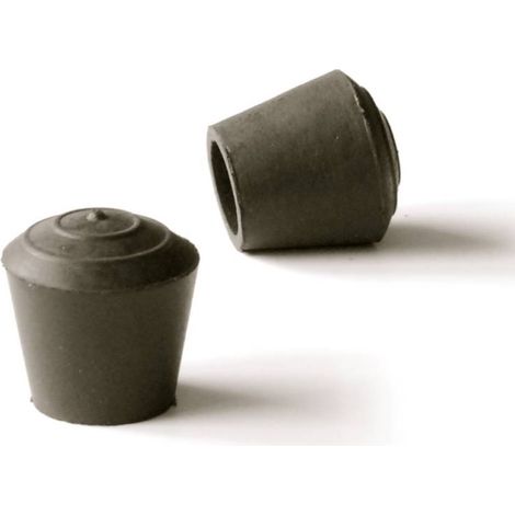 Ajile - Embout caoutchouc enveloppant NOIR pour tube de diam. 14 mm