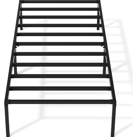 TolleTour Cama individual, estructura de cama de metal, cama para una persona, cama juvenil, 90 x 200 cm, negro clásico 1pcs