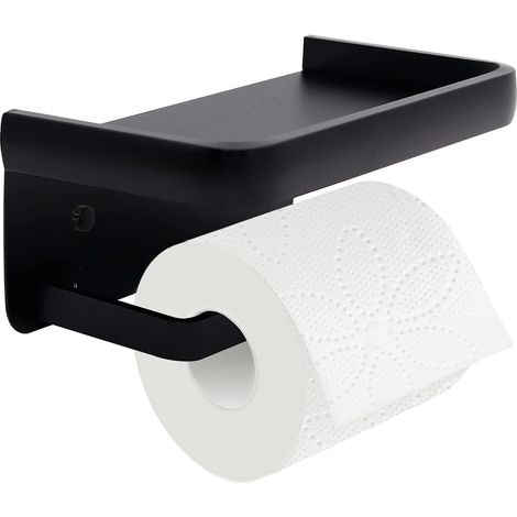Porte - papier toilette avec tag re, porte - papier toilette noir, porte - rouleau de papier toilette, porte - papier toilette adh sif salle de bain porte - serviettes en papier moderne (1/5)