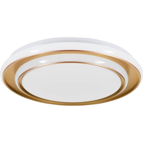 Eglo LED Deckenleuchte Moschetta gold weiß Ø 40 x 7 cm warmweiß-kaltweiß (1/3)