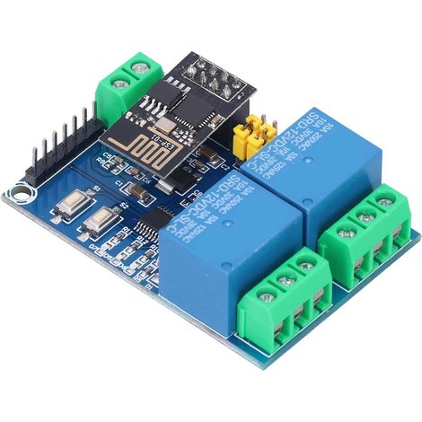 Zweikanal-WLAN-Relais 12V ESP8266 WLAN-Relaismodul, Fernsteuerung per Smartphone-App für IoT Smart Home (1/5)