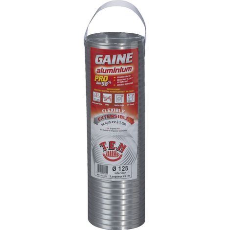 Gaine flexible accordéon aluminium 85CM D153 TOLERIE EMAILLERIE NANTAISE 085153