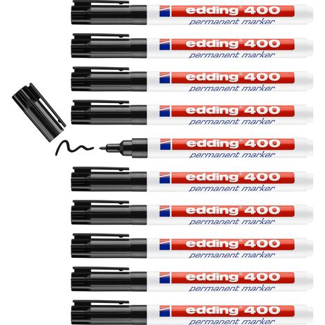 Marqueur Permanentmarker 400 noir largeur de trait 1 mm pointe ronde
