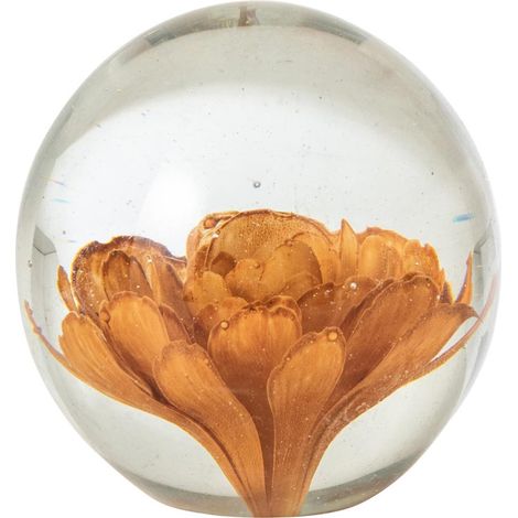 Presse-Papier Fleurs en Verre "Sacha" 10cm Bronze
