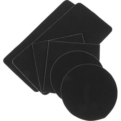 Kit de réparation de trampoline en 6 patchs auto-adhésifs (ronds, carrés, rectangulaires) pour réparer les trous et les déchirures (1/5)