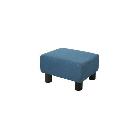 Hocker/Pouf aus Leinenstoff, Tragkraft 110 kg, 40 x 30 x 24 cm, dunkelblau (1/5)