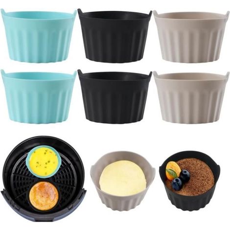 Moules en Silicone 6PCS pour Friteuse Sans Huile - Accessoires de Cuisine Multifonctionnels (1/4)