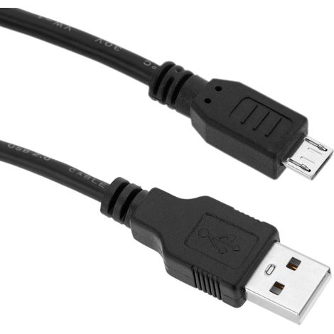 BeMatik - Câble USB 2.0 A mâle vers Micro USB mâle B 2 m (1/5)