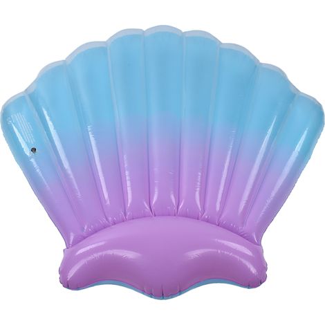 Matelas flottant gonflable en PVC, accessoire portable en forme de coque, pour l'intérieur et l'extérieur (1/5)