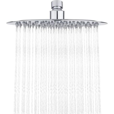 RHG Pulvérisateur de douche rond , tête de douche en acier inoxydable, argent, diamètre 20 cm