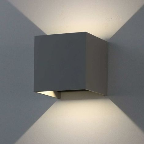 12W Cube LED Outdoor Wall Lamps,up and Down Adjustable Light Beam,Waterproof IP65 for Outdoor Wall Light,Natural White,Indoor Decorative Wall Lamps Dark Gray (1/5)