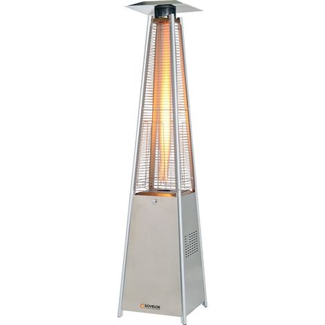 Sovelor – Chauffage mobile parasol – LOUXOR – tube quartz inox – gaz propane 5 à 13 KW – sécurité anti basculement – idéal pour terrasses et patios