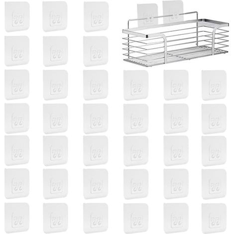 36 Stück transparente Klebehaken ohne Bohren, ultrastark und multifunktional, für Küche und Bad.