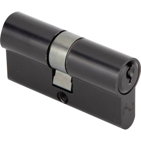 Bombín seguridad llave serreta negro 30x30 latón 3 llaves (1/3)