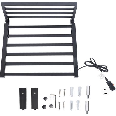 Sèche-serviettes électrique mural à température constante pour salle de bain domestique, porte-serviettes chauffant, prise américaine 125V (1/5)