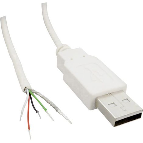 USB A Stecker 2.0 mit offenem Kabelende   USB A Stecker 2.0 1582674 TRU COMPONENTS Inhalt: 1 St.