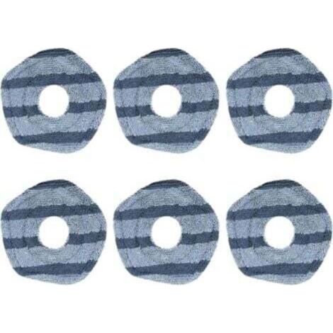 Lot de 6 serpillères lavables pour aspirateurs robots Eufy X10 Pro Omni et X9 Pro (1/4)