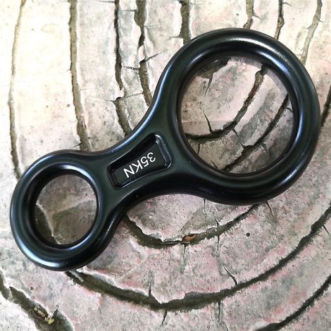 35kn Rappel Huit(noir), Dispositif De Rappel Escalade 8 Descendeur Pour Diamtre De Corde 8-13 Mm