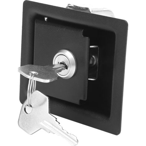 Serrure de porte VR avec 2 clés universelle pour camping-cars, armoires de distribution électrique, boîte à outils auto (1/5)