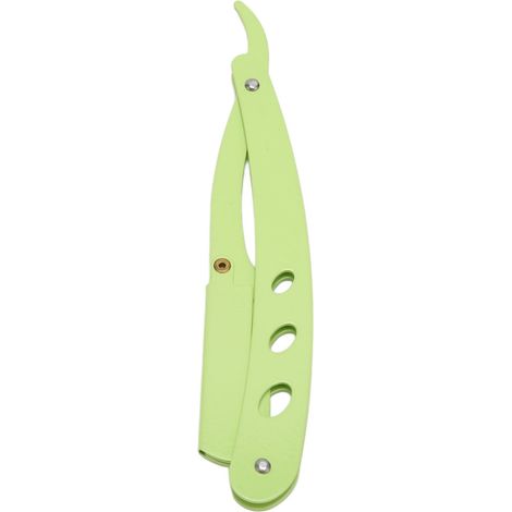 Tondeuse à barbe manuelle réutilisable avec manche pliable et support de lame, coupe-barbe de sécurité pour homme, usage domestique et salon. (1/5)